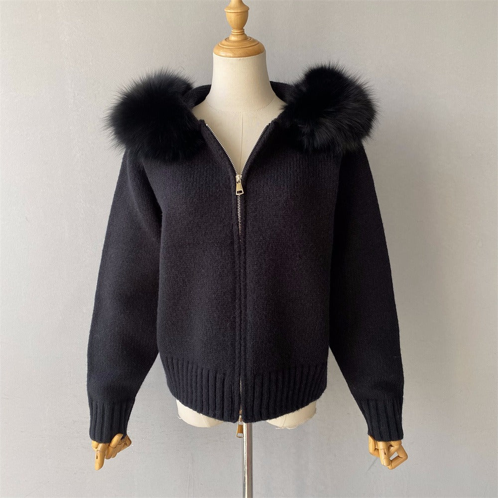 “HOODLUV” fur hood jacket